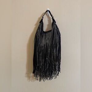 Michael Kors Limited Edition Nolita Small Studded Fringe Suede Hobo Shoulder Bag